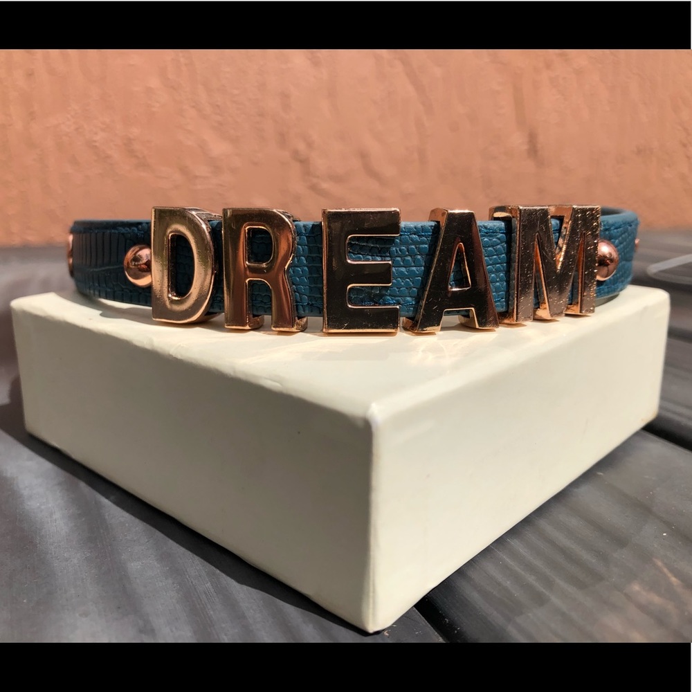 DREAM snap leather wrist band